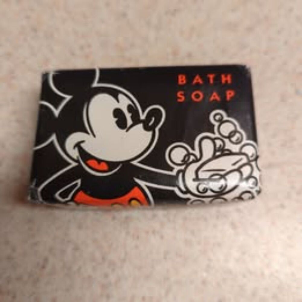 Walt Disney Resorts Mickey Mouse Bath Soap Vintage White Bar Soap